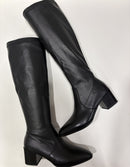 Stivale Sabrina in ecopelle elasticizzato al ginocchio