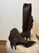 Stivale Stefania in alpaca con frange