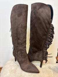 Stivale Stefania in alpaca con frange