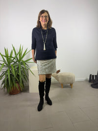 Stivale Camilla in camoscio nero con gambale elasticizzato