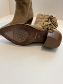 Stivale texano in camoscio con frange
