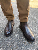 Stivaletto Chelsea Ambitious uomo in pelle brandy con dettaglio brogue