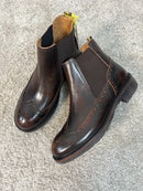 Stivaletto Chelsea Ambitious uomo in pelle brandy con dettaglio brogue