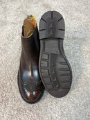 Stivaletto Chelsea Ambitious uomo in pelle brandy con dettaglio brogue
