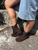Stivaletto in nabuk effetto cocco