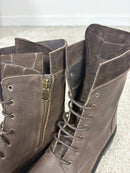 Stivaletto vintage in pelle con dettagli cocco