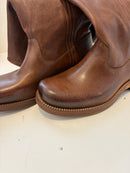 N6 Milano square-toe boots in brushed leather