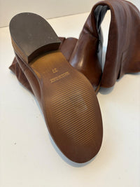 N6 Milano square-toe boots in brushed leather