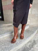 N6 Milano square-toe boots in brushed leather