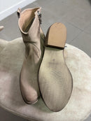 Texano alla caviglia in pelle taupe