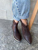 Texano basso in nappa spazzolata