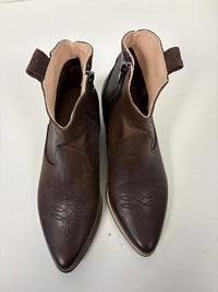 Texano basso in nappa spazzolata