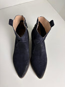 Texano basso in pelle scamosciata