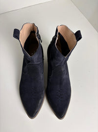 Texano basso in pelle scamosciata