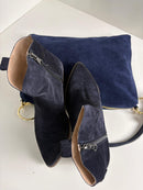 Texano basso in pelle scamosciata