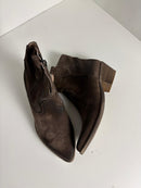 Texano basso in pelle scamosciata