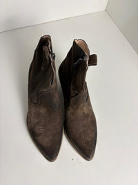 Texano basso in pelle scamosciata