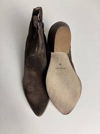 Texano basso in pelle scamosciata