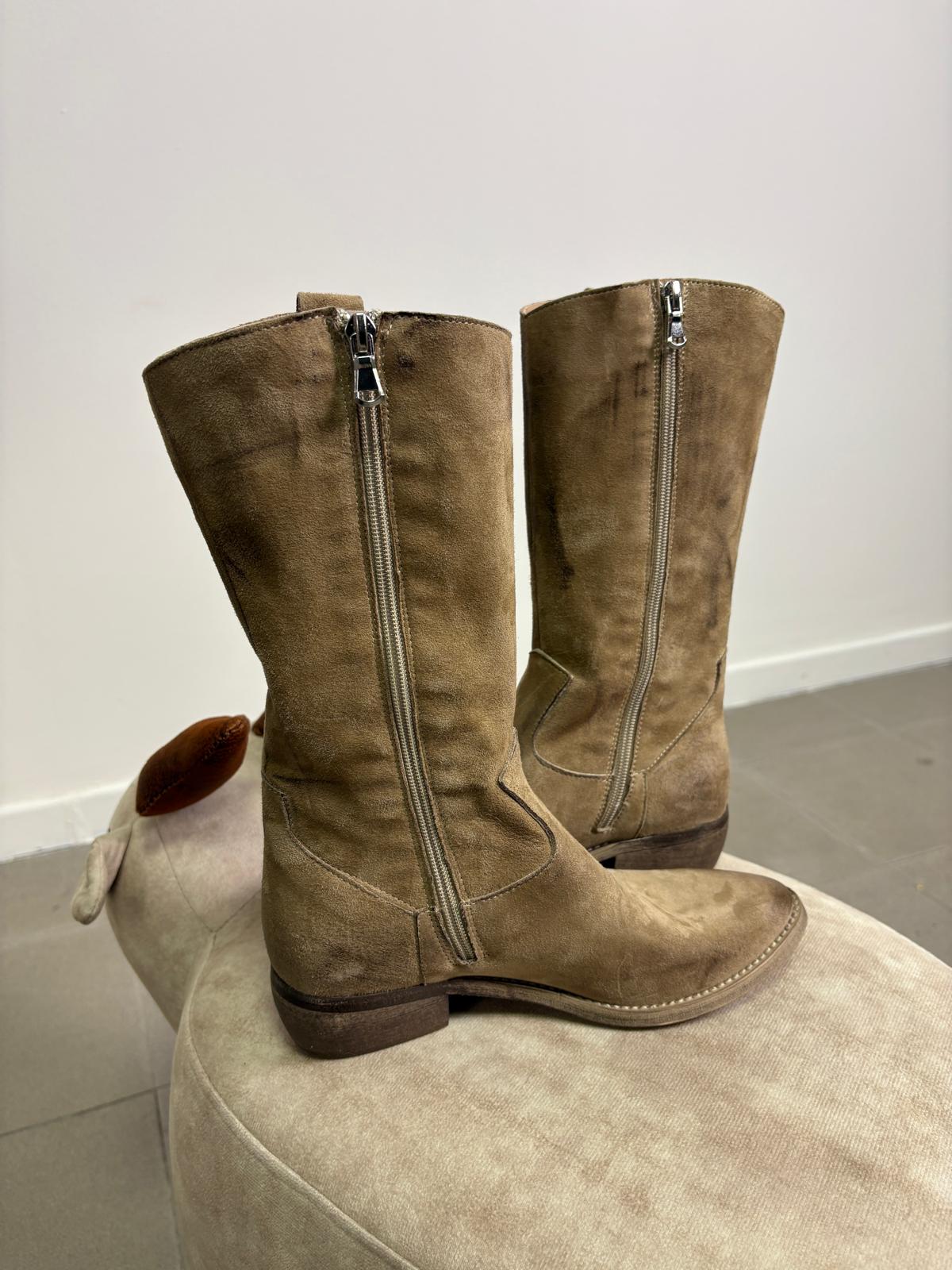 Texano in camoscio sabbia