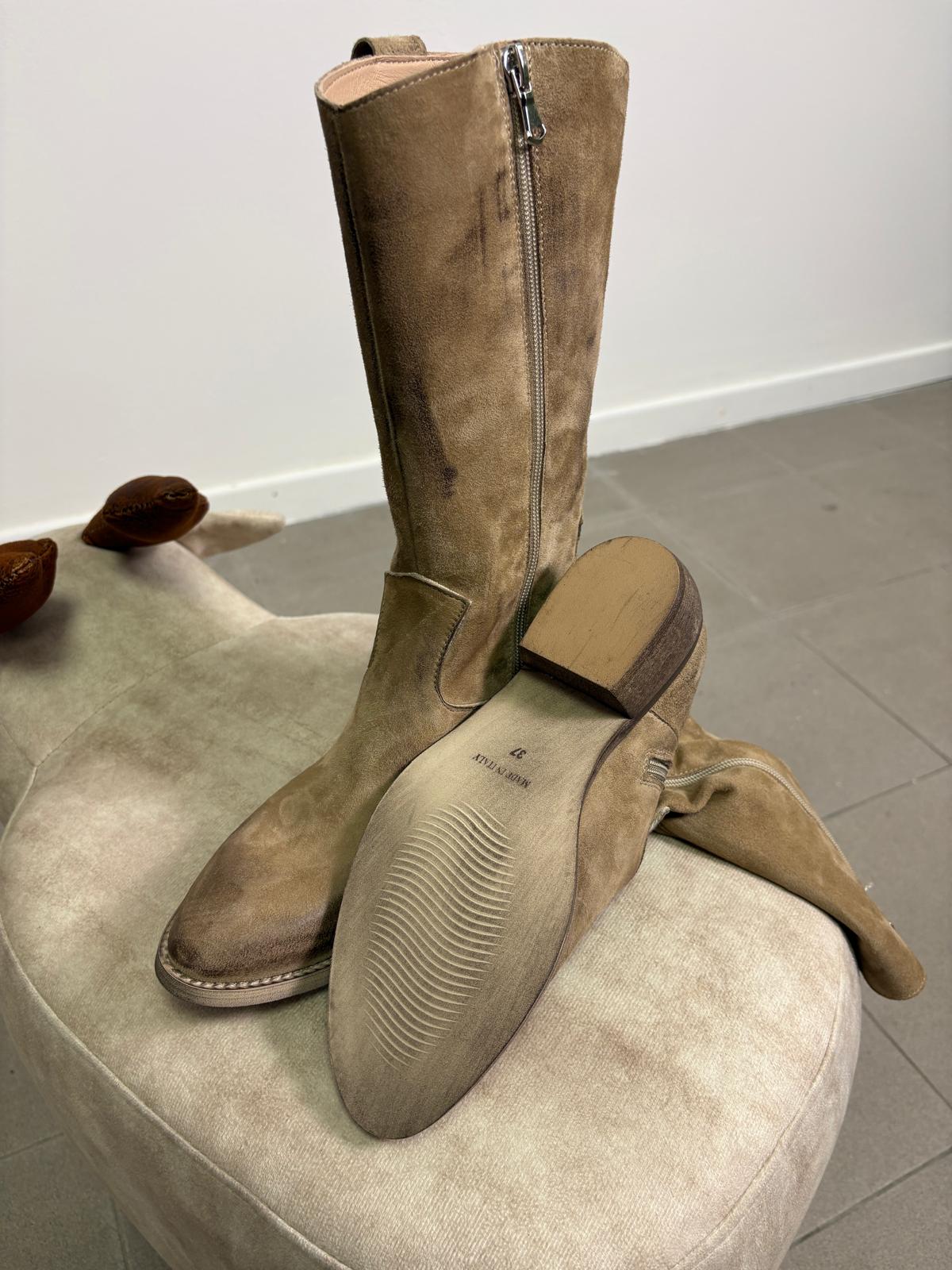 Texano in camoscio sabbia