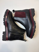 Tronchetto Martina in pelle con fascia laterale elastica