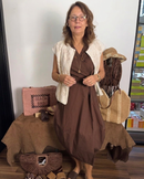 Vestito in cotone con gonna a palloncino